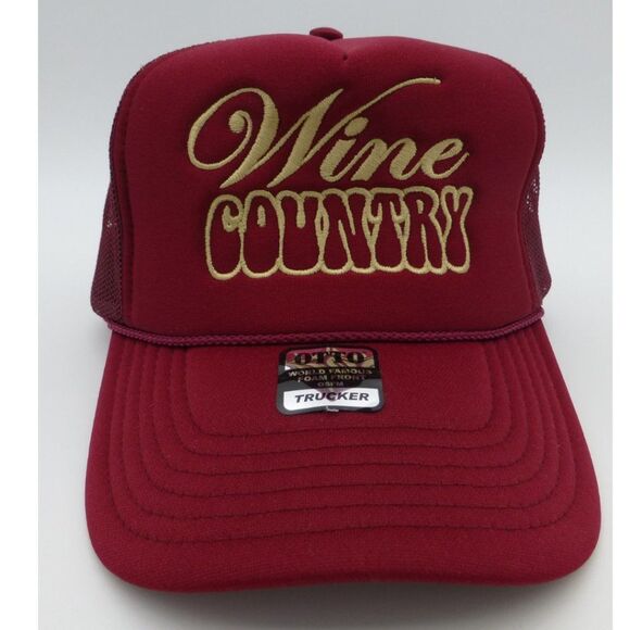 Wine Country Hannah Ellis Foam Front Snap Back Trucker Hat - Picture 2 of 12
